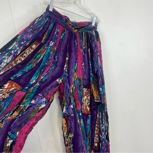 Vintage Jag Jit 80's Colorful Boho Hippie Pants Size Small